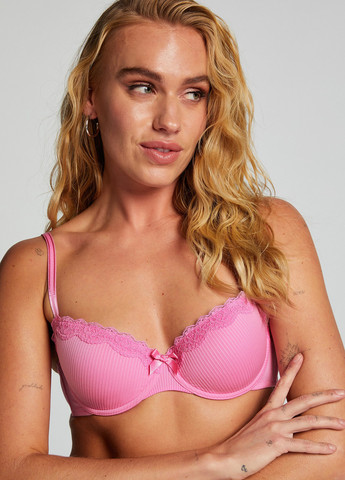 Рожевий балконет бюстгальтер Hunkemoller з кісточками поліамід