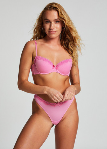 Рожевий балконет бюстгальтер Hunkemoller з кісточками поліамід