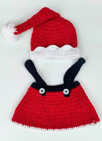 Червоний демісезонний костюм (шапка, сарафан, пінетки) SHEIN