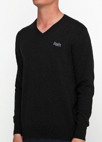 Темно-серый демисезонный пуловер пуловер Superdry