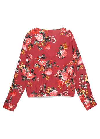 Бордовая блуза на запах Vila