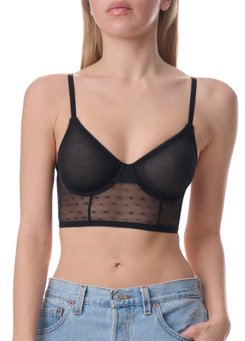 Чёрный бюстгальтер Tommy Hilfiger с косточками полиамид
