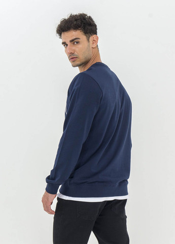 Темно-синий свитшот Piazza Italia надпись без декора (329038489)