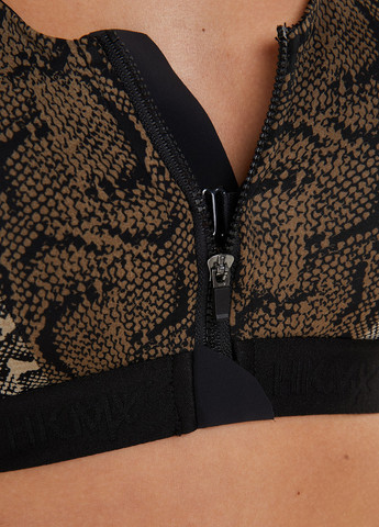 Серо-коричневый топ бюстгальтер Hunkemoller без косточек полиамид