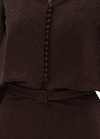 Кофейное деловое, кэжуал платье BGL однотонное