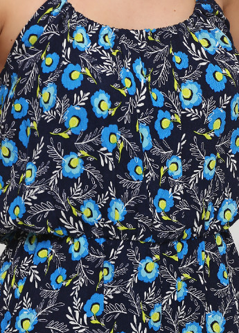 Комбинезон Francescas`s комбинезон-шорты цветочный тёмно-синий кэжуал вискоза