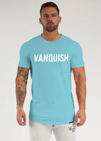 Голубая мужская модная футболка VQH
