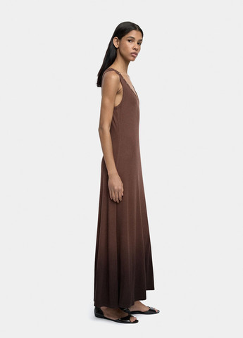 Коричневое кэжуал платье платье-майка Parfois однотонное