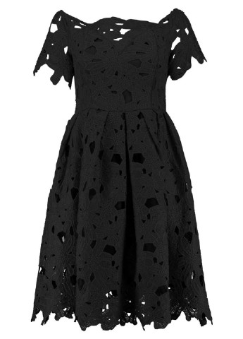 Чорна кежуал сукня дзвін Boohoo однотонна