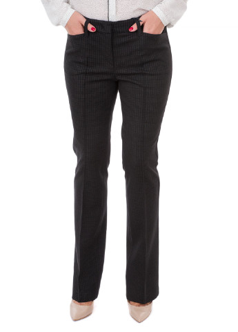Черные кэжуал демисезонные прямые брюки Gardeur