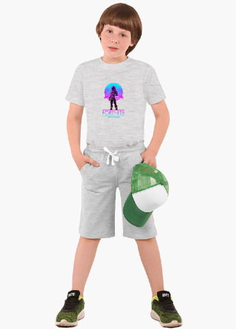 Світло-сіра демісезонна футболка дитяча фортнайт (fortnite) (9224-1193) MobiPrint