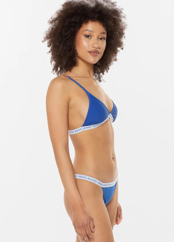 Синий летний купальник (лиф, трусы) бикини, раздельный Pepe Jeans London