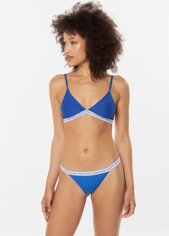 Синий летний купальник (лиф, трусы) бикини, раздельный Pepe Jeans London