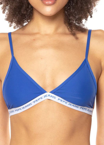 Синий летний купальник (лиф, трусы) бикини, раздельный Pepe Jeans London