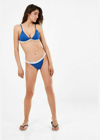 Синий летний купальник (лиф, трусы) бикини, раздельный Pepe Jeans London