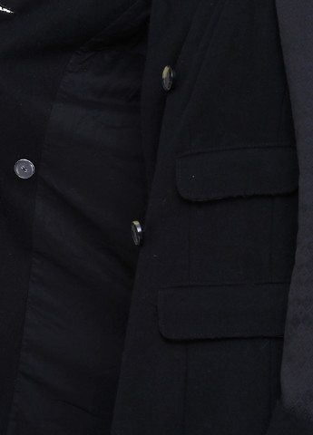 Черное демисезонное Пальто двубортное Naf Naf