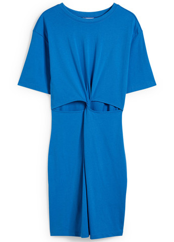 Темно-блакитна кежуал сукня сукня-футболка C&A однотонна