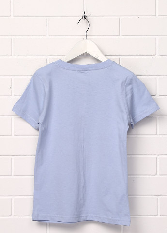Голубая летняя футболка с коротким рукавом Shishco