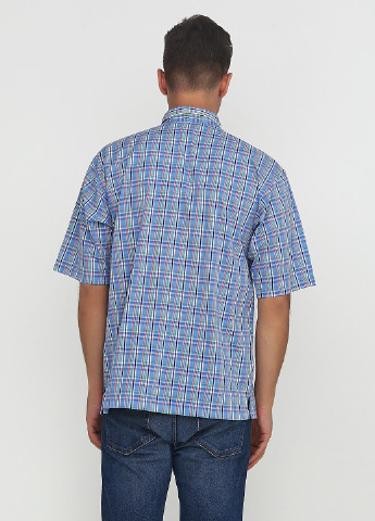Голубой кэжуал рубашка в клетку Ralph Lauren с коротким рукавом