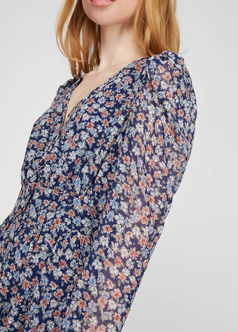 Синя кежуал сукня кльош Pepe Jeans з квітковим принтом