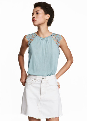 Бірюзова літня футболка H&M