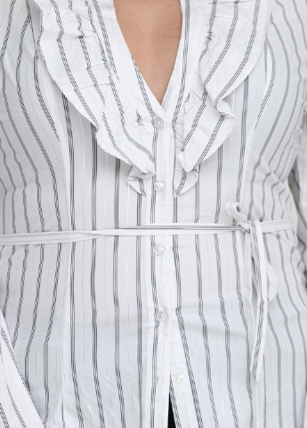Белая кэжуал рубашка в полоску Susie Rose