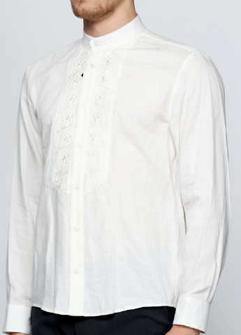 Молочная кэжуал рубашка John Richmond с длинным рукавом