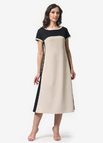 Комбинированное деловое платье а-силуэт Alika Kruss однотонное
