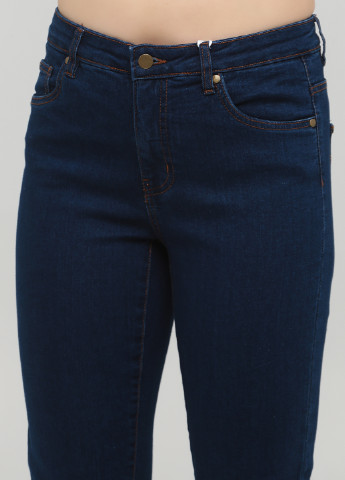 Темно-синие демисезонные зауженные джинсы Long Island
