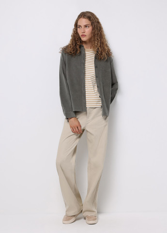 Серая кэжуал рубашка однотонная Colin's