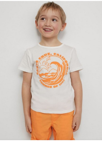 Помаранчевий комплект футболка і шорти на хлопчика H&M