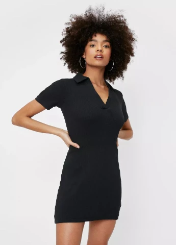 Черное кэжуал платье Nasty Gal однотонное