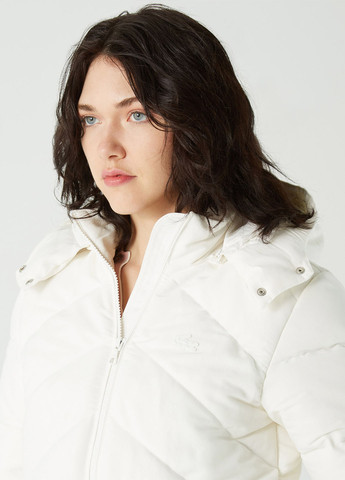 Белая демисезонная куртка Lacoste