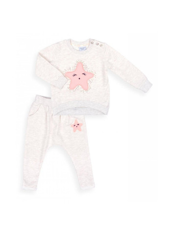 Бежевый демисезонный костюм десткий со звездочкой (9824-98g-beige) Breeze