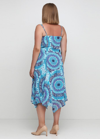 Блакитна кежуал сукня кльош Per Una з орнаментом