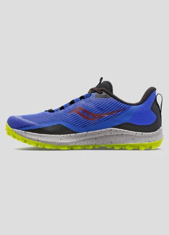 Синие всесезонные лазурные текстильные беговые кроссовки peregrine 12 Saucony
