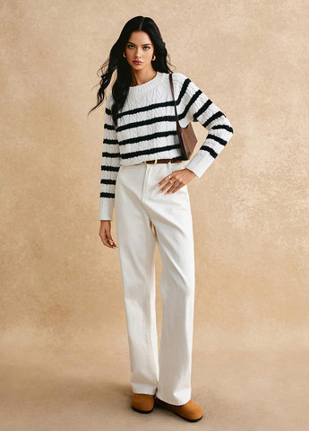 Чорно-білий демісезонний джемпер джемпер SHEIN