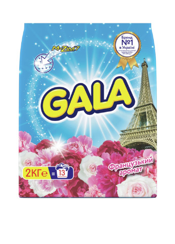 Порошок для для белых и цветных тканей Французский аромат, 2 кг Gala (132543073)