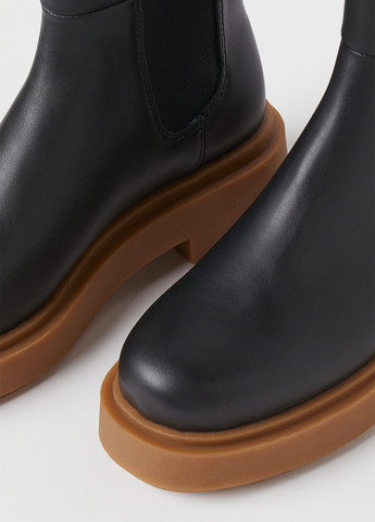 Осенние ботинки челси H&M без декора из полиуретана