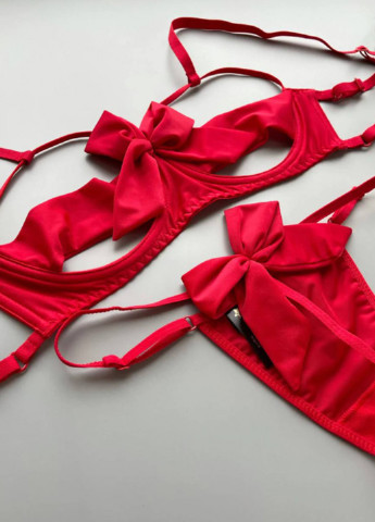 Красный демисезонный комплект (бюстгальтер, трусики) MARTA lingerie