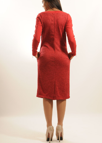 Вишневое кэжуал платье Ри Мари однотонное