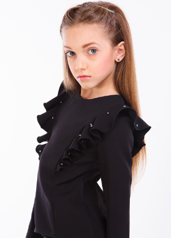 Чорний демісезонний костюм (блуза, штани) брючний Sofia Shelest