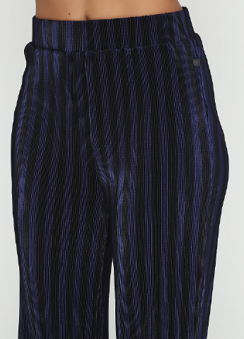 Темно-синие кэжуал демисезонные прямые брюки Numph