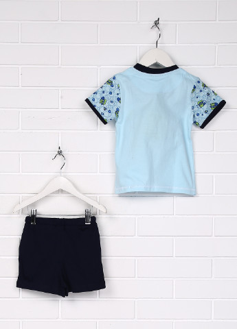 Блакитний літній комплект (футболка, шорты) Bimba