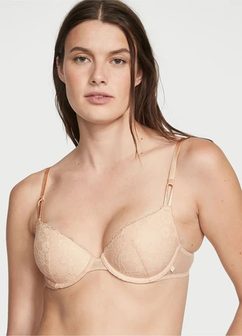 Светло-бежевый демисезонный комплект (бюстгальтер, трусики) Victoria's Secret