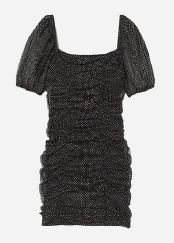 Чорна коктейльна плаття H&M однотонна