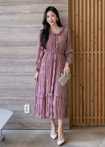 Лілова кежуал сукня а-силует SHEIN однотонна