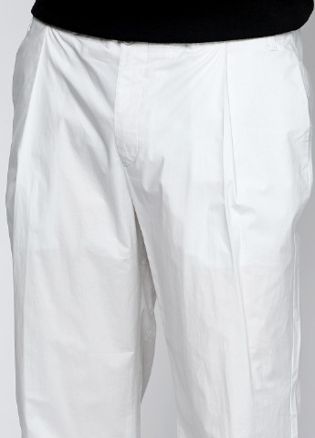 Молочные кэжуал демисезонные со средней талией брюки Emporio Armani