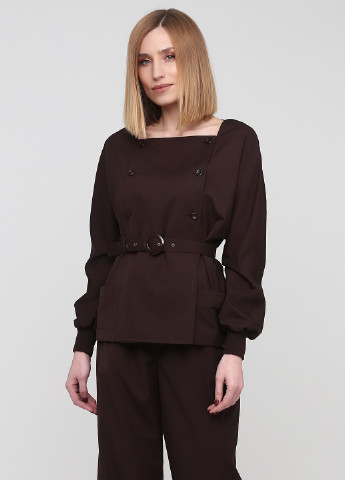 Темно-коричневая демисезонная блуза MiNiMax