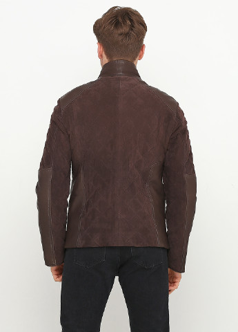 Темно-коричнева демісезонна куртка замшева Louis Armand